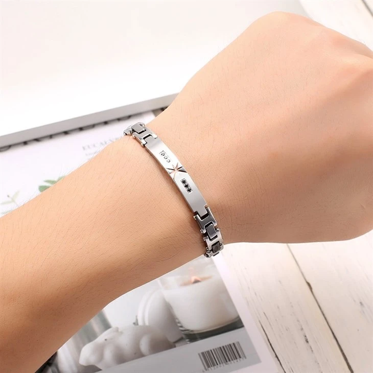 Ceramic Inlay Star Accent Link Bracelet price