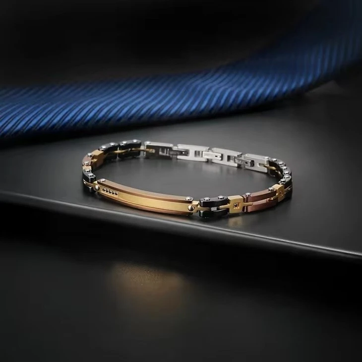 Designer Charm Black Zircon Bangles And Bracelets Gold Plated
