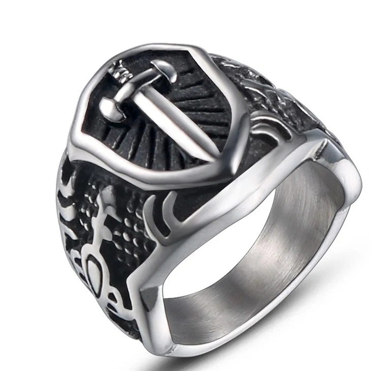 Sword & Shield Engraved Medieval Signet Ring suppliers Sword & Shield Engraved Medieval Signet Ring suppliers